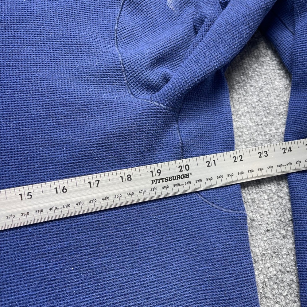 Lululemon Mens Waffle Knit Hoodie Navy Blue Long Sleeve Pullover Athletic XL - Picture 4 of 6